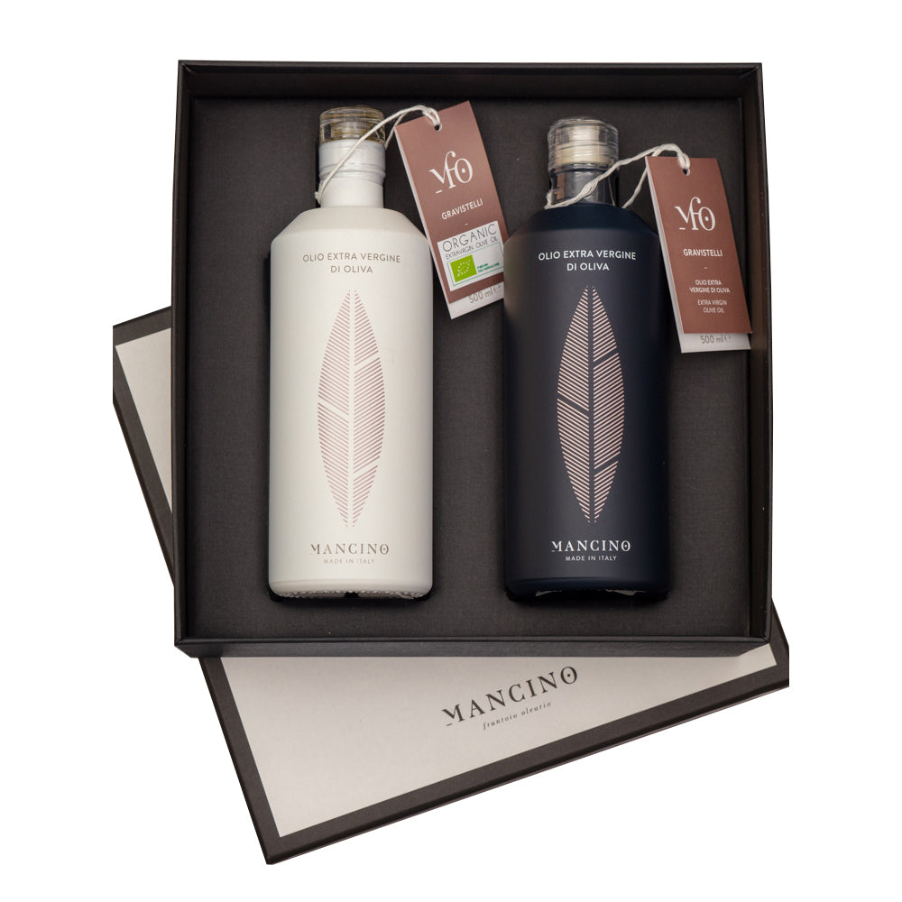 GAVEPAKKE: SORT & HVID OLIVENOLIE