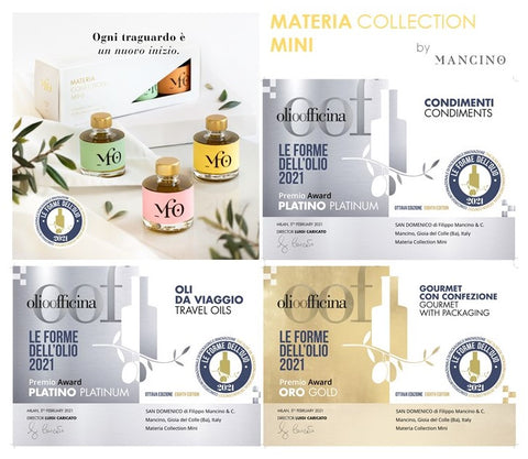 EKSTRA JOMFRUOLIVENOLIE – MATERIA COLLECTION MINI – 4 x 50 ML
