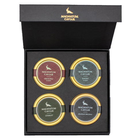 GIFT PACKAGE: 4 SELECTED TYPES OF CAVIAR, 30g OR 50g